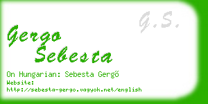 gergo sebesta business card